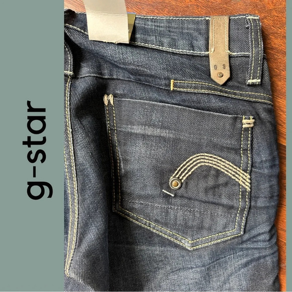 G-Star Women’s Reese Straight Jeans Whiskering Color Concrete Size  26 - Picture 9 of 9